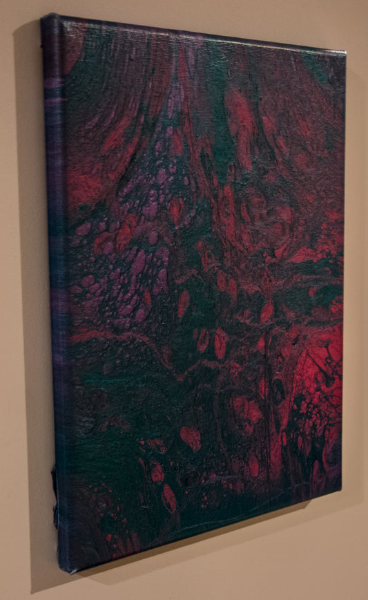 Blue and Reds - Acrylic Pour