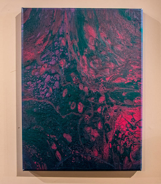 Blue and Reds - Acrylic Pour