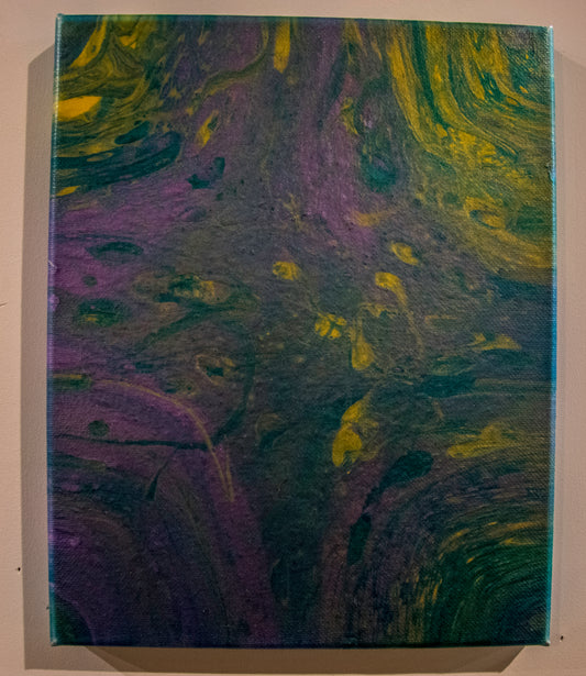 Gold and Purple - Acrylic Pour