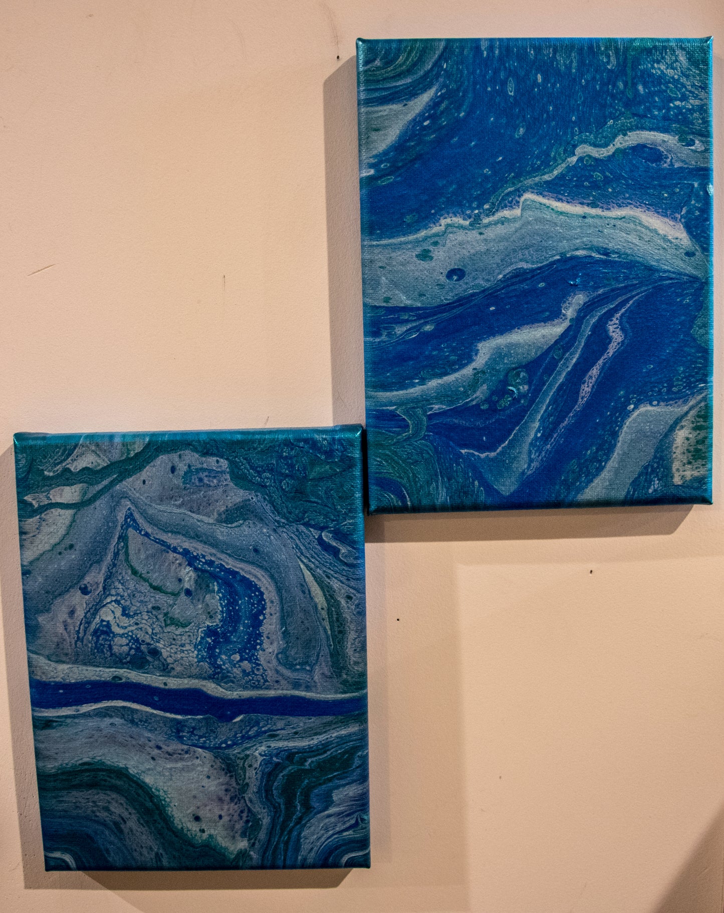 Waves - Acrylic Pour - Set of 2